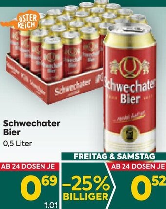 Billa Schwechater Bier 0,5 Liter Angebot