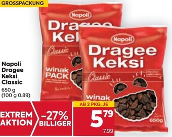 Billa Napoli Dragee Keksi Classic 650 g Angebot