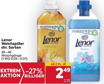 Billa Lenor Weichspüler div. Sorten 38-46 WC Angebot