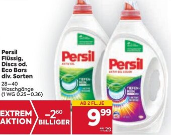 Billa Persil Flüssig, Discs od. Eco Bars div. Sorten 28-40 WC Angebot