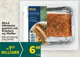 Billa Billa Ofenlachs gewürzt mit Kräutern od. Pfeffer 250 g Angebot