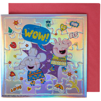 Action Grußkarte mit puzzle Angebot