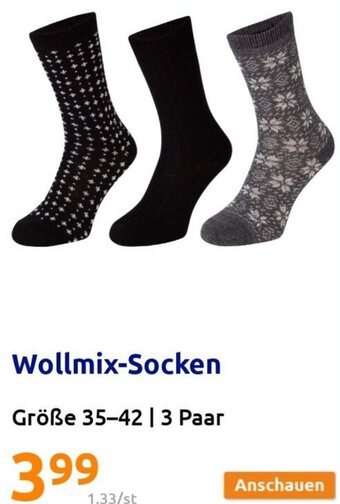 Action Wollmix -Socken 35-42| 3 Paar Angebot