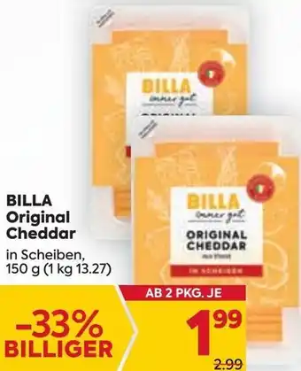 Billa Billa Original Cheddar 150g Angebot