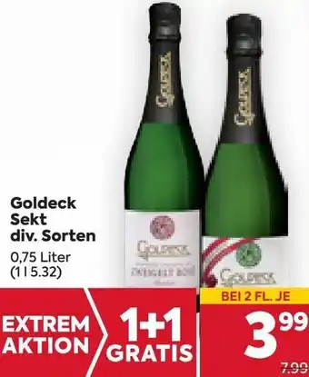 Billa Goldeck Sekt 0,75 Liter Angebot