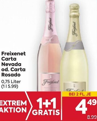 Billa Freixenet Carta Nevada od. Carta Rosado 0,75 Liter Angebot