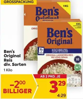 Billa Ben's Original Reis 1kilo Angebot