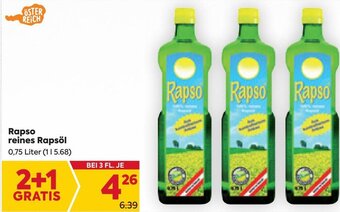 Billa Rapso Reines Rapsöl 0,75 Liter Angebot