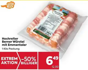 Billa Hochreiter Berner Würstel mit Emmentaler 1 kilo Angebot