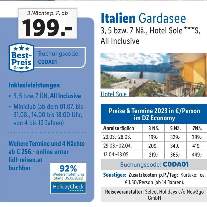 Italien Gardasee Angebot bei Lidl