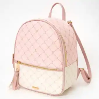 Claire's Pink colorblock status small backpack Angebot