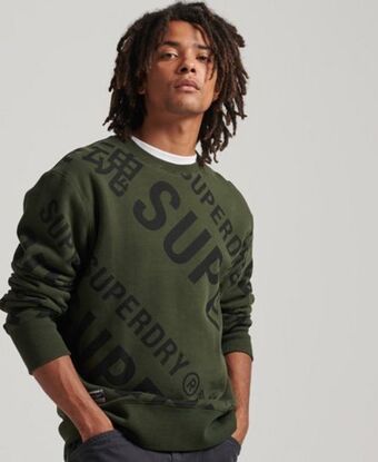 Superdry All over print logo loose crew sweatshirt Angebot