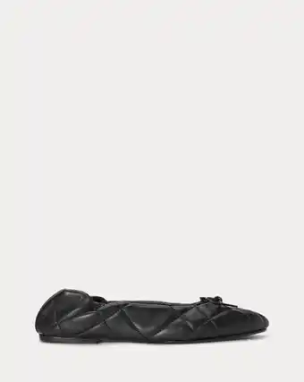 Ralph Lauren Ballerinas aus gestepptem lammleder Angebot
