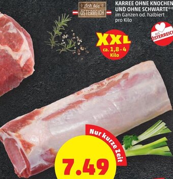 PENNY Karree Ohne Knochen und Ohne Schwarte pro kilo Angebot