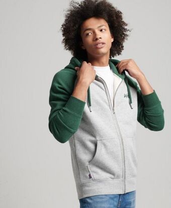 Superdry Organic cotton essential logo baseball zip hoodie Angebot