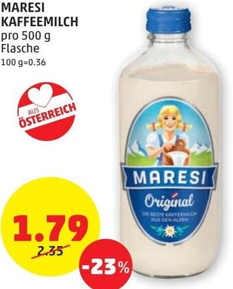 PENNY Maresi Kaffeemilch 500g Angebot