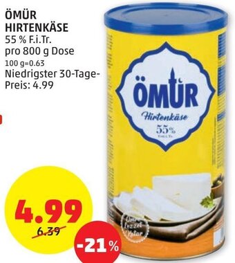 PENNY Ömür Hirtenkäse 800 g Angebot