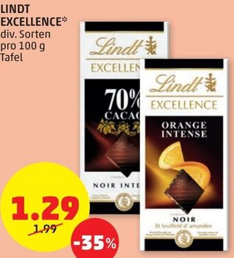 PENNY Lindt Excellence 100g Angebot