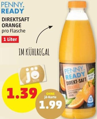 PENNY Penny Ready Direktsaft Orange 1 Liter Angebot
