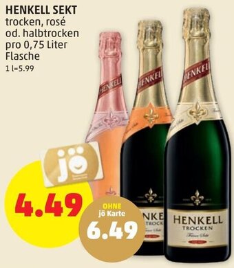 PENNY Henkell Sekt 0,75 Liter Angebot