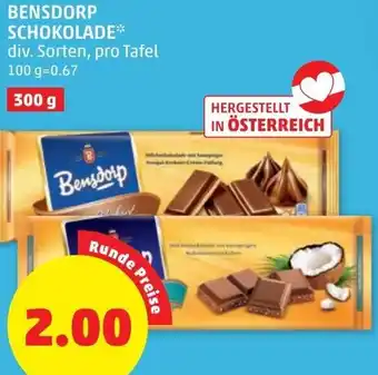 PENNY Bensdorp Schokolade 300 g Angebot