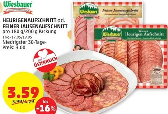 PENNY Wiesbauer Heurigenaufschnitt od. Feiner Jausenaufschnitt 180 g/ 200 g Angebot