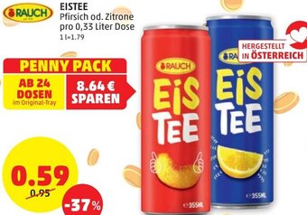PENNY Rauch Eistee 0,33 Liter Angebot
