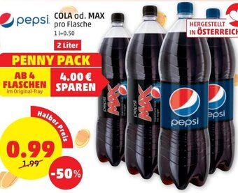 PENNY Pepsi Cola od. Max 2 Liter Angebot