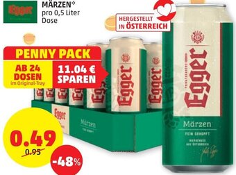 PENNY Egger Märzen Dose 0,5 Liter Angebot