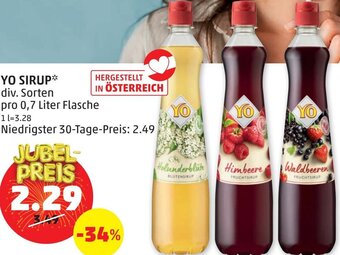 PENNY Yo Sirup 0,7 Liter Angebot