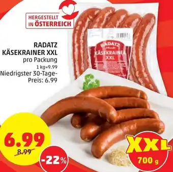 PENNY Radatz Käsekrainer XXL Angebot
