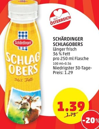 PENNY Schärdinger Schlagobers 250 ml Angebot
