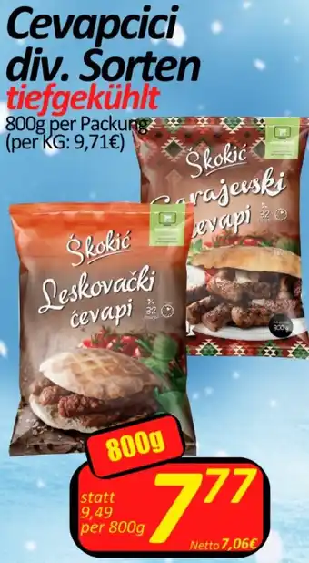 Wurstico Cevapcici div. Sorten 800g Angebot