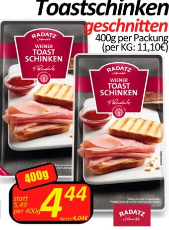Wurstico Toastschinken 400g Angebot