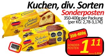 Kuchen, div. Sorten 350-400g