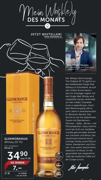 Interspar Glenmorangie whisky 10 YO 0,7L Angebot