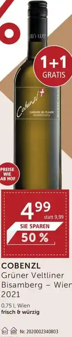 Interspar Cobenzl Grüner Veltliner Bisamberg-Wien 2021 0,75 L Angebot