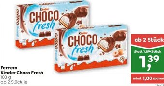 ADEG Ferrero Kinder Choco Fresh 103 g Angebot