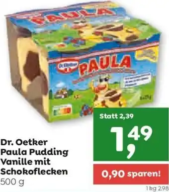 ADEG Dr. Oetker Paula Pudding Vanille mit Schokoflecken 500 g Angebot
