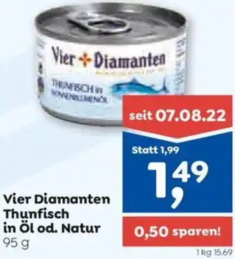 ADEG Vier Diamanten Thunfisch in Öl od. Natur 95 g Angebot