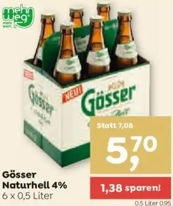 ADEG Gösser Naturhell 4% 6 x 0,5 Liter Angebot