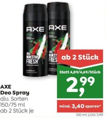 ADEG Axe Deo Spray 150/75 ml Angebot