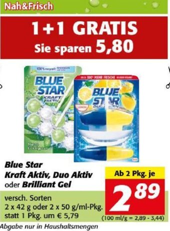 Nah&Frisch Blue Star Kraft Aktiv, Duo Aktiv oder Brilliant Gel Angebot