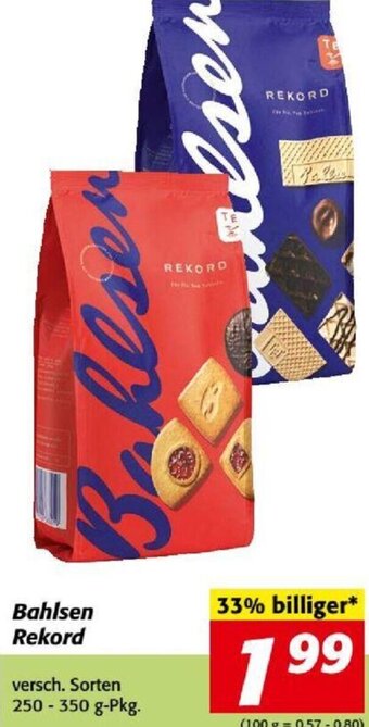 Nah&Frisch Bahlsen Rekord 250-350 g Angebot