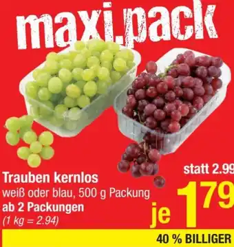 Maximarkt Trauben Kernlos 500 g Angebot