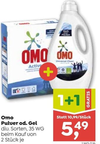 ADEG Omo Pulver od. Gel Angebot