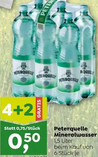 ADEG Peterquelle Mineralwasser 1,5 Liter Angebot