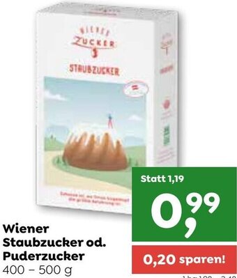 ADEG Wiener Staubzucker od. Puderzucker 400-500 g Angebot