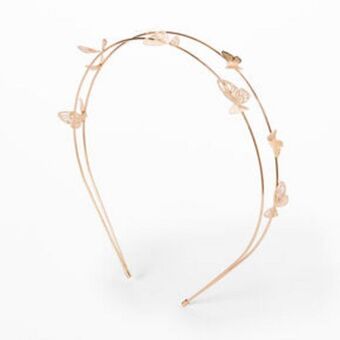 Claire's Rose gold double row butterfly headband Angebot