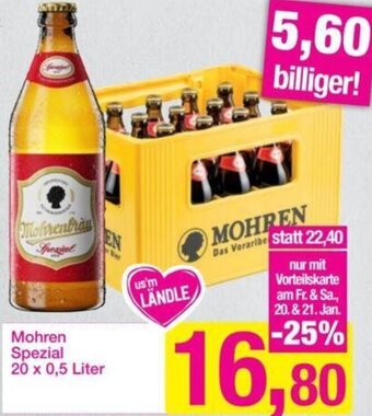 Sutterlüty Mohren Spezial 20 x 0,5 Liter Angebot